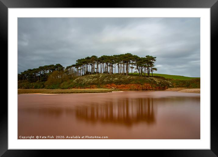 Budleigh Salterton pine trees Framed Mounted Print by Kate Fish