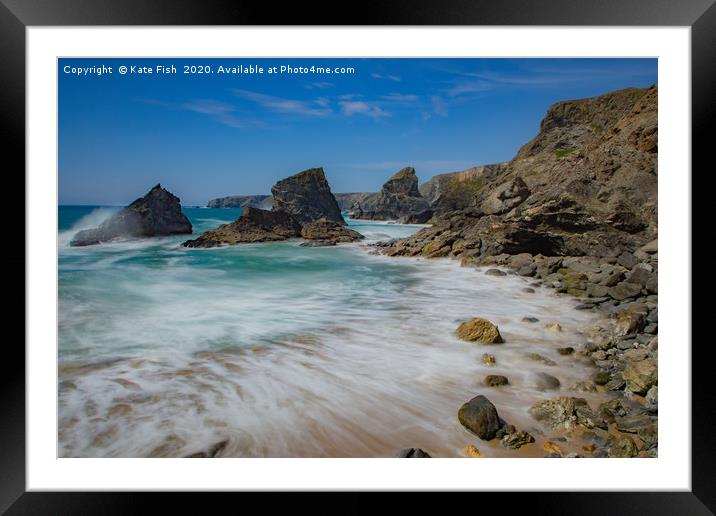 Bedruthan Steps  Framed Mounted Print by Kate Fish