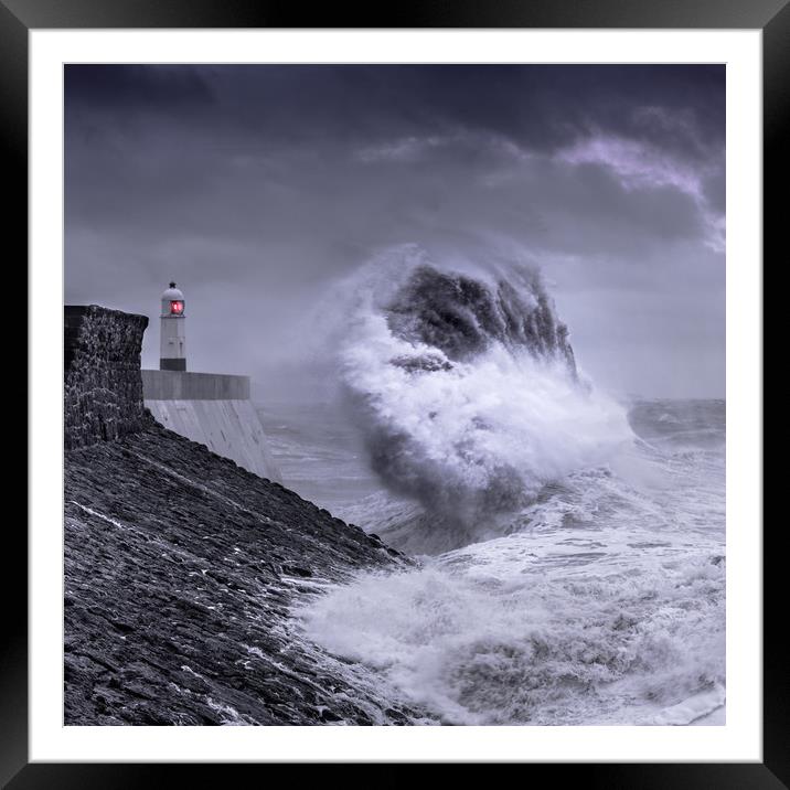 The Storm - Porthcawl Framed Mounted Print by Jennie Judd
