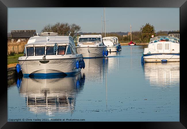 Early morning in Thurne Dyke, Norfolk Broads Framed Print by Chris Yaxley
