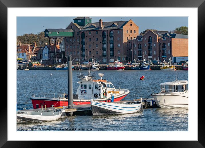 Wells-Next-The-Sea on a sunny evening Framed Mounted Print by Chris Yaxley