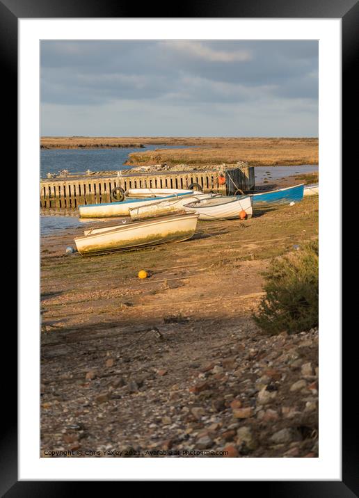 Wells-Next-The-Sea in the sunlight Framed Mounted Print by Chris Yaxley