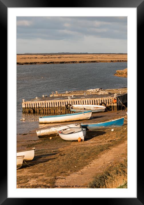 Wells-Next-The-Sea estuary, North Norfolk Framed Mounted Print by Chris Yaxley