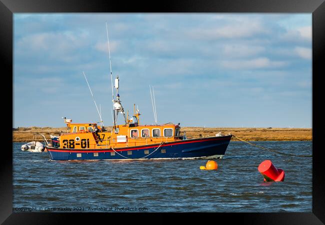 Port of Wells RNLI lifeboat, Norfolk Framed Print by Chris Yaxley
