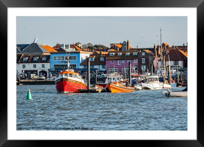 Wells-Next-The-Sea quayside Framed Mounted Print by Chris Yaxley