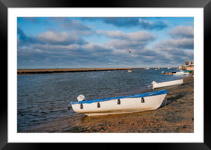 Wells-Next-The-Sea estuary, North Norfolk Framed Mounted Print by Chris Yaxley