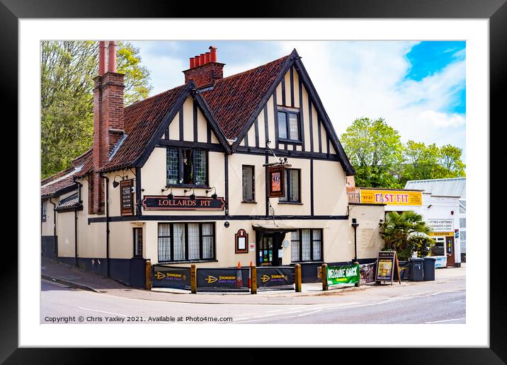 The exterior of Lollards Pit bar on Riverside Road in the city of Norwich, Norfolk Framed Mounted Print by Chris Yaxley