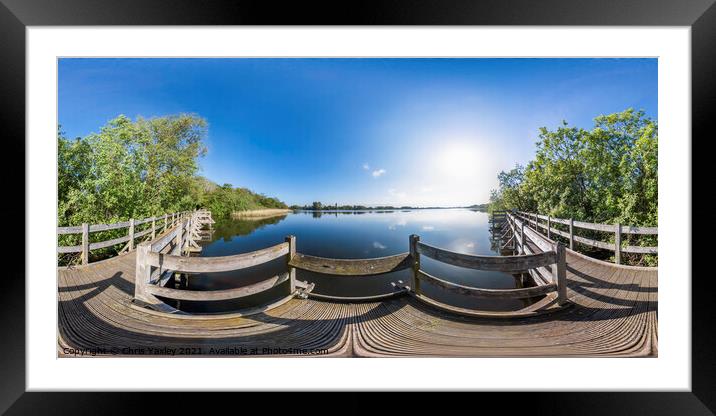 360 degree panorama of Filby Broads, Norfolk Framed Mounted Print by Chris Yaxley