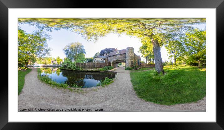 360 degree panorama of Pulls Ferry on the River We Framed Mounted Print by Chris Yaxley