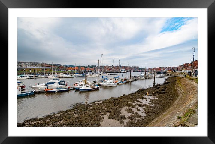 Boats in Whitby Marina Framed Mounted Print by Chris Yaxley