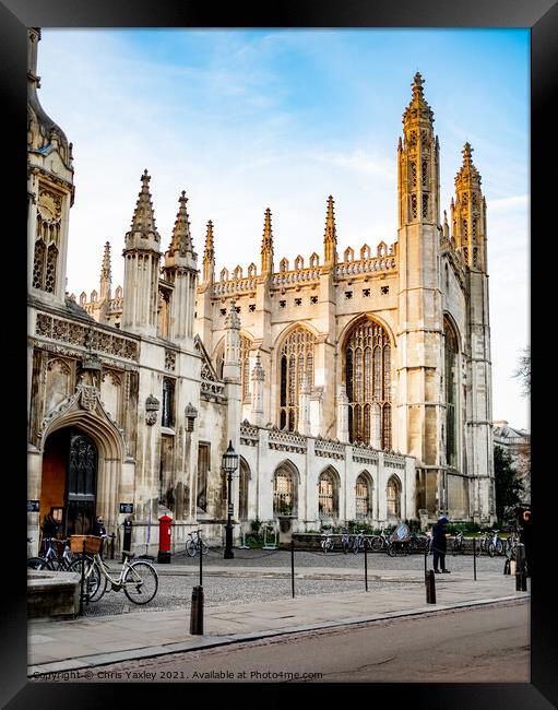 The exterior of King’s College, Cambridge Framed Print by Chris Yaxley