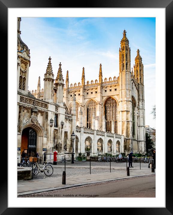 The exterior of King’s College, Cambridge Framed Mounted Print by Chris Yaxley