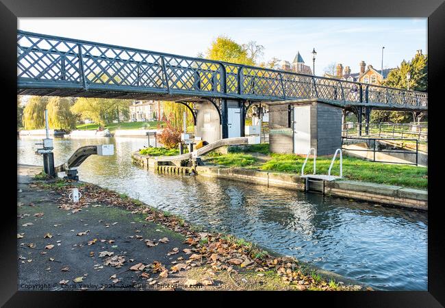 Cambridge Lock Framed Print by Chris Yaxley