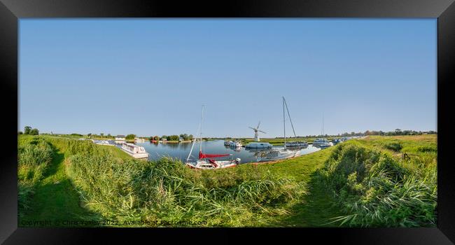 360 panorama of Thurne Dyke Framed Print by Chris Yaxley