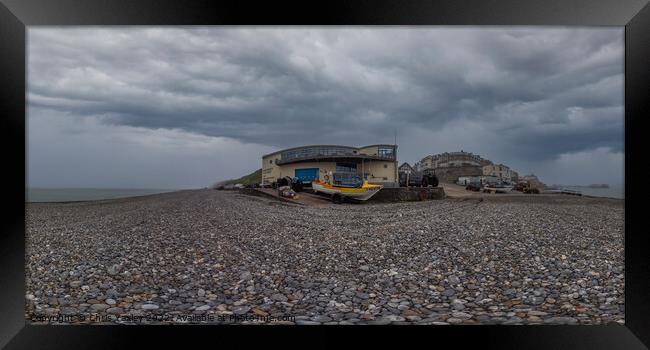 360 panorama of Cromer Seafront on the North Norfolk coast Framed Print by Chris Yaxley