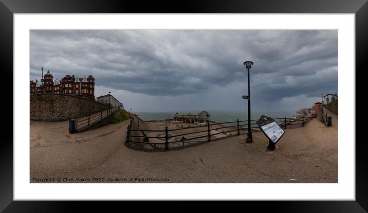 360 panorama of Cromer seafront and pier on the North Norfolk Coast Framed Mounted Print by Chris Yaxley