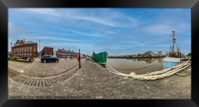 360 panorama of Great Yarmouth docks, Norfolk Framed Print by Chris Yaxley