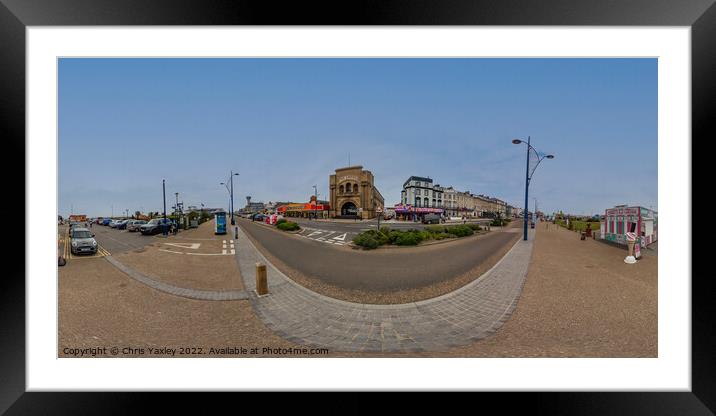 360 panorama of Great Yarmouth seafront, Norfolk Framed Mounted Print by Chris Yaxley