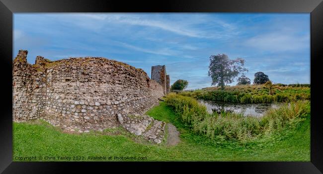 360 panorama of Baconsthorpe Castle, Norfolk Framed Print by Chris Yaxley