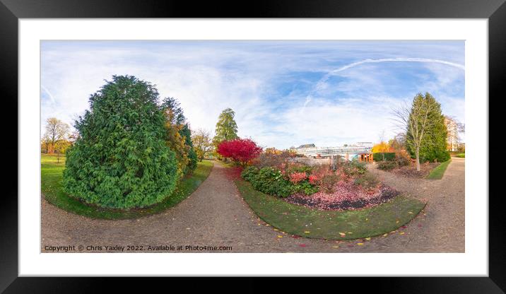 360 Panorama in Cambridge Botanical Garden Framed Mounted Print by Chris Yaxley