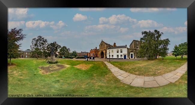 360 panorama of Cathedral Close, Norwich Framed Print by Chris Yaxley