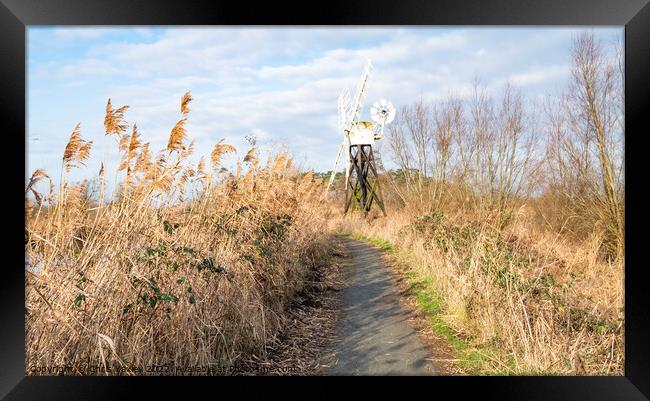 Norfolk drainage mill Framed Print by Chris Yaxley