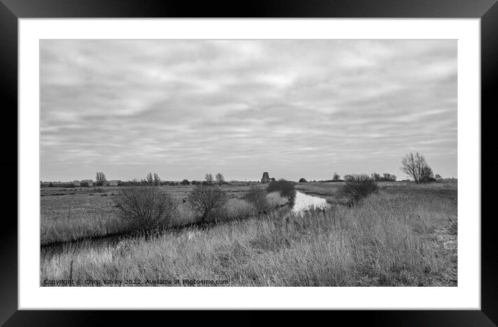 Norfolk Broads landscape Framed Mounted Print by Chris Yaxley
