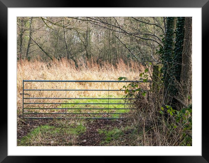 Rural Gate Framed Mounted Print by Chris Yaxley