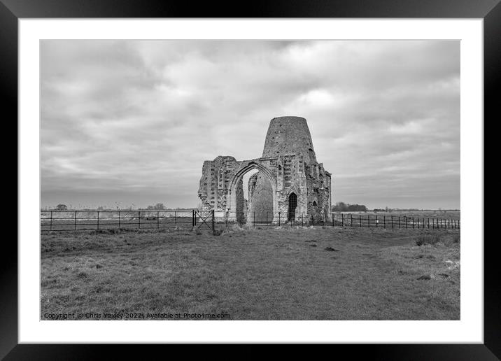 St Benet’s Abbey, Norfolk Framed Mounted Print by Chris Yaxley