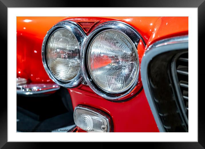 Headlights Framed Mounted Print by Chris Yaxley