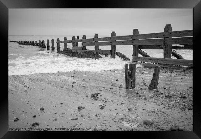 Seaside breakers Framed Print by Chris Yaxley