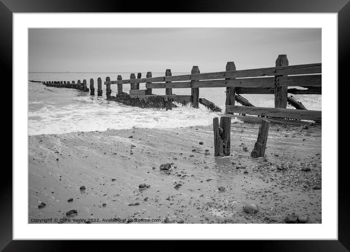 Seaside breakers Framed Mounted Print by Chris Yaxley