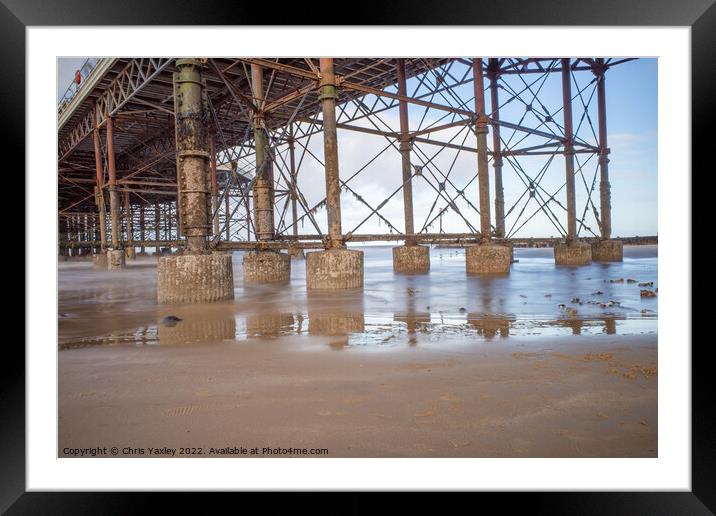 Long exposure captured near Cromer pier, North Norfolk Framed Mounted Print by Chris Yaxley