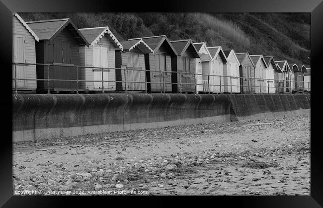 Cromer beach huts, Norfolk Coast Framed Print by Chris Yaxley