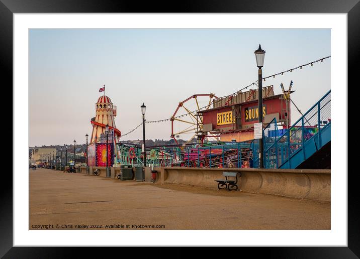 Funfair on the prom Framed Mounted Print by Chris Yaxley