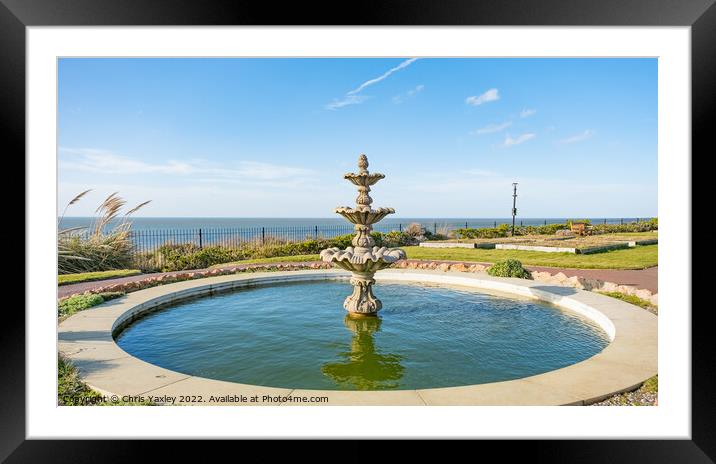 Esplanade Gardens fountain, Hunstatnton Framed Mounted Print by Chris Yaxley