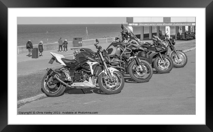 Motorbikes Framed Mounted Print by Chris Yaxley