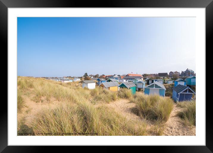 Hunstanton beach, North Norfolk Framed Mounted Print by Chris Yaxley