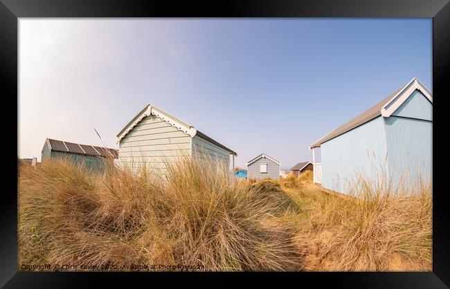 Norfolk beach huts Framed Print by Chris Yaxley