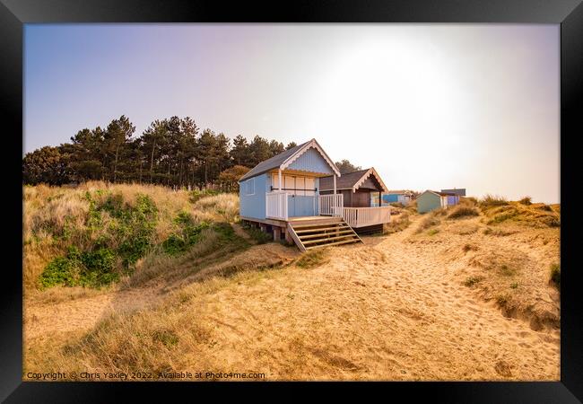 Traditional wooden beach huts, Hunstanton  Framed Print by Chris Yaxley