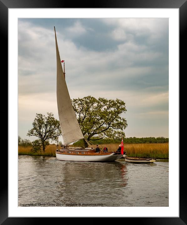 Norfolk Wherry “Olive” Framed Mounted Print by Chris Yaxley