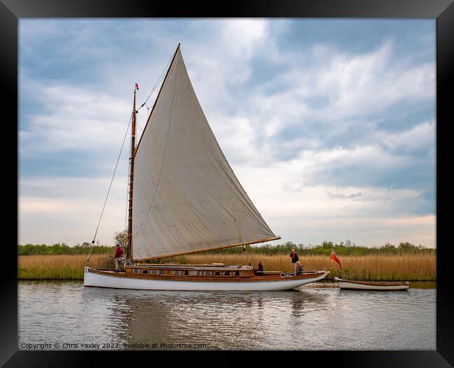 Norfolk Wherry “Norada”  Framed Print by Chris Yaxley