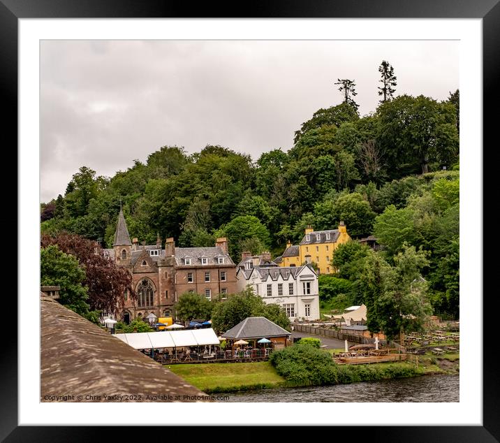 The town of Dunkeld, Perthshire Framed Mounted Print by Chris Yaxley