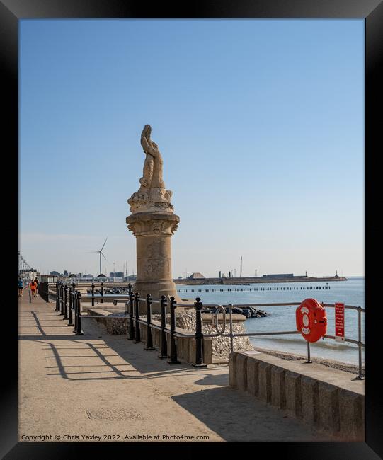 Statue of Triton in Lowestoft, Suffolk Framed Print by Chris Yaxley