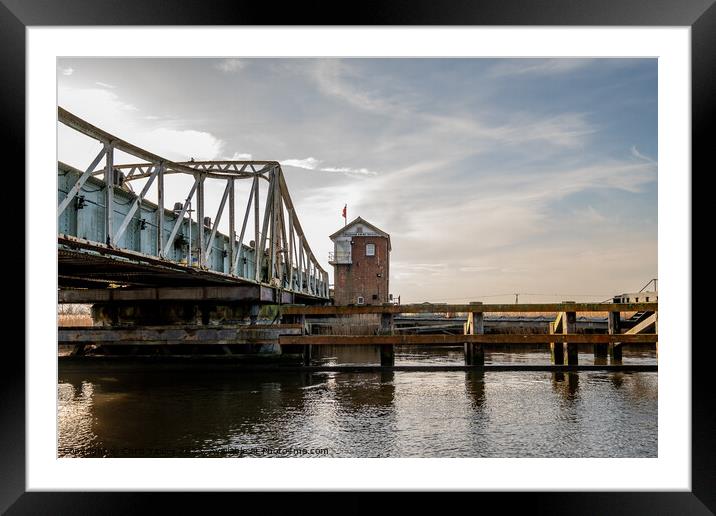 Reedham Swing Bridge over the River Yare Framed Mounted Print by Chris Yaxley
