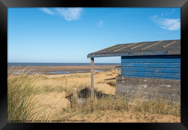 Hunstanton beach hut Framed Print by Chris Yaxley