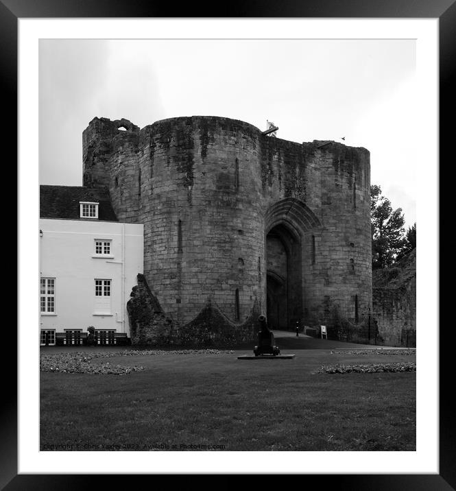 Tonbridge Castle, Kent Framed Mounted Print by Chris Yaxley