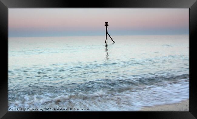 Late afternoon on the Norfolk coast Framed Print by Chris Yaxley