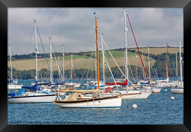 Cornish sailboats Framed Print by Chris Yaxley