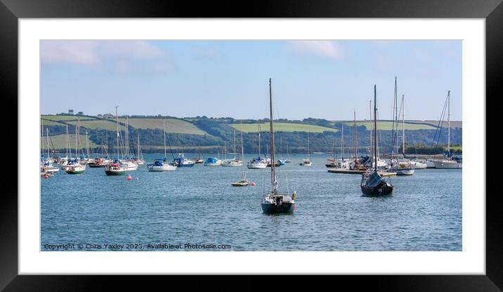 View across the River Camel, Cornwall Framed Mounted Print by Chris Yaxley